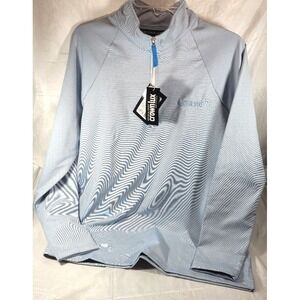 Devon & Jones Crownlux Ladies Micro Stripe Performance Quarter Zip Cosequin - XL